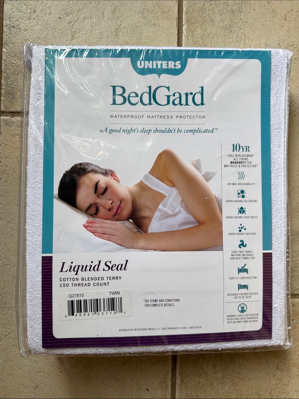 Twin BedGard Liquid Seal Waterproof Mattress Protector - White